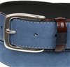 Sky blue suede belt buckle