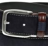 Dark blue suede belt buckle