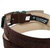 Brown and green suede belt buckle
