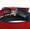 Red suede belt buckle