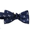Blue Bow Tie with Skulls Reverse