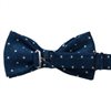 Blue bow tie with white dots reverse