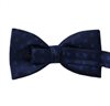Blue bow tie with skulls reverse