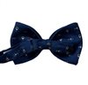 Blue bow tie with stirrups reverse