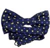 Blue bow tie with yellow flowers reverse