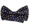Blue bow tie with yellow roses reverse