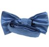 Royal blue bow tie with checks reverse