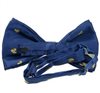 Royal blue bow tie with yellow ducks reverse