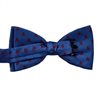 Royal blue bow tie with skulls