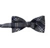 Blue and grey checked bow tie reverse