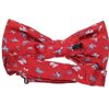 Garnet bow tie with butterflies reverse