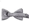 Grey Bow Tie with White Dots Reverse