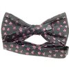 Brown Bow Tie with Roses Reverse