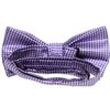 Purple bow tie with checks reverse