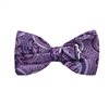 Purple bow tie with lilac cashmere reverse