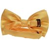 Yellow satin bow tie reverse