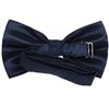 Blue satin bow tie reverse