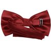Garnet satin bow tie reverse
