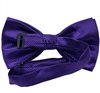 Purple satin bow tie reverse