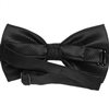 Black satin bow tie reverse