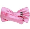 Pink satin bow tie reverse