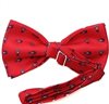 Red bow tie with stirrup reverse