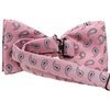 Pink bow tie with grey cashmere reverse
