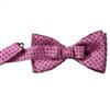 Pink bow tie with black dots reverse