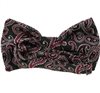 Dark green bow tie with bordeaux cashmere reverse