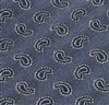 Cobalt blue bow tie and pocket square with paisley woven