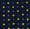 Blue bow tie and pocket square with flowers woven