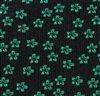 Black bow tie and pocket square with green flowers woven