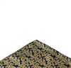 Blue pocket square with gold paisley