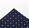 Blue pocket square with yellow flowers