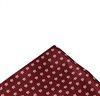 Bordeaux pocket square with daisies