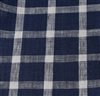 Blue and white checked pocket square