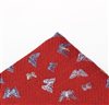 Garnet pocket square with butterflies