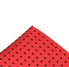 Red pocket square with black dots