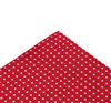 Red silk pocket square with white dots