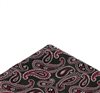 Dark green pocket square with bordeaux cashmere