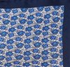 Pocket Square with Blue and Cinzento Flowers
