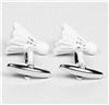 Badminton Cufflinks reverse