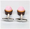 Pink Cupcake Cufflinks Reverse