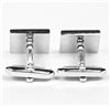 Yellow enamel cufflinks reverse