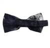 Reverse blue and grey bow tie