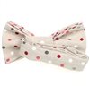 Beige mat bow tie reverse with dots