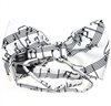 White bow tie reverse with musical notes Mozart