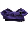 Reverse purple bogart bow tie