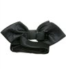 Reverse black bogart bow tie