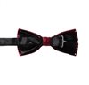 Reverse bordeaux bow tie with dots